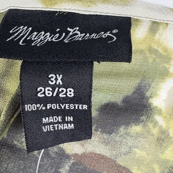 NWT Maggie Barnes Kimono Sheer Chiffon Watercolor Size 3X - Picture 5 of 8